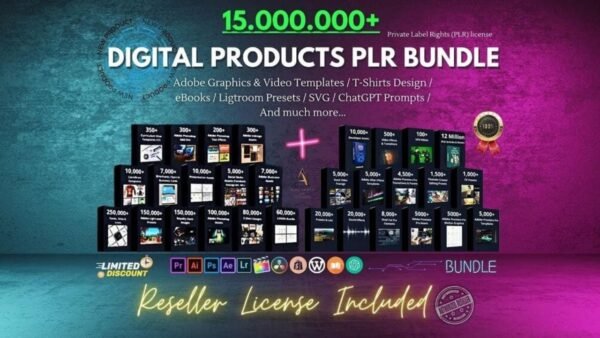 15+ Million Resell Digital Products Bundle Ideal for Passive Income